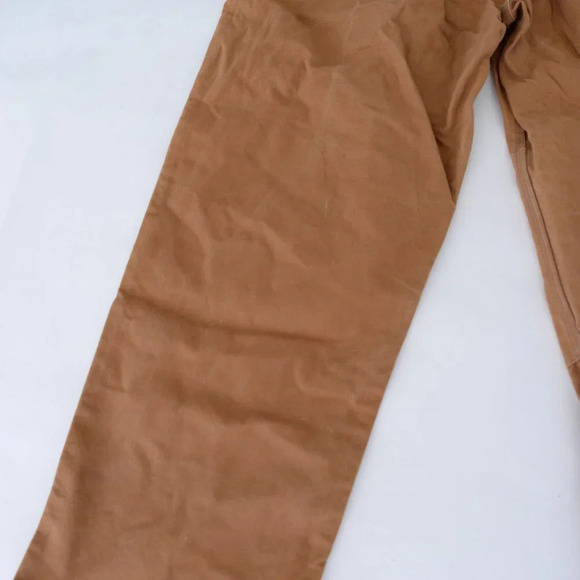 Vintage Tough Duck Tan 100% Cotton Double  Knee Zip Up Overalls Size XL-XXL - Picture 16 of 16